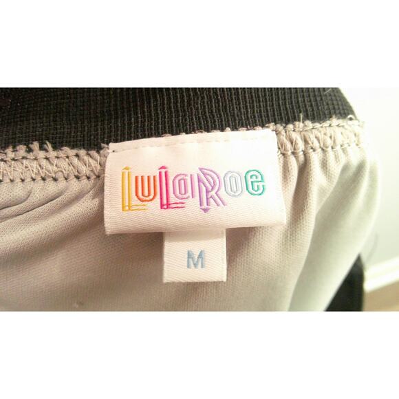 LuLaRoe Lola Women's Medium Sheer Leopard Skirt Knee Length Black Elastic Waist - Picture 8 of 9